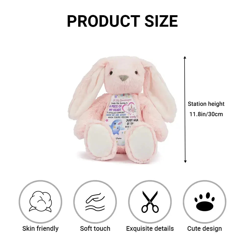 Personalized Granddaughter Daughter Sea Animals on Stuffed Bunny Duconspace