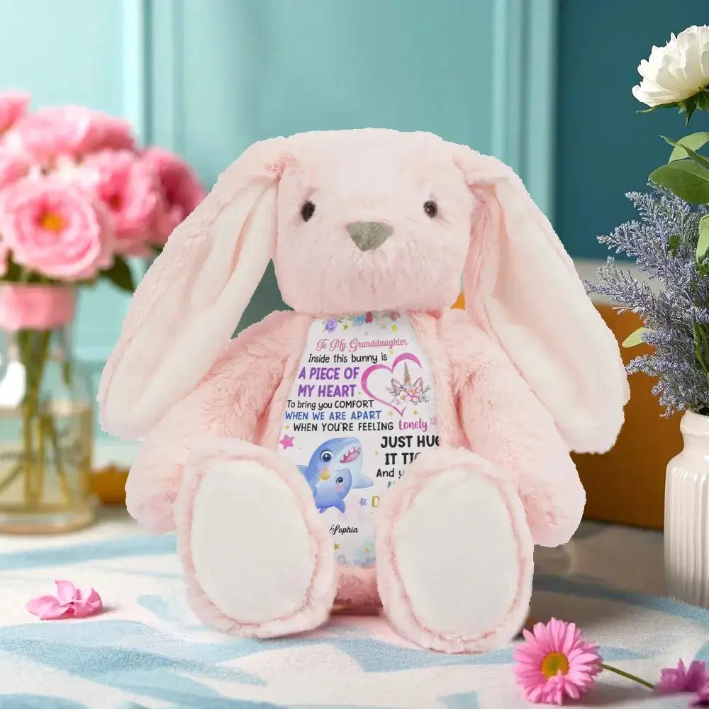 Personalized Granddaughter Daughter Sea Animals on Stuffed Bunny Duconspace