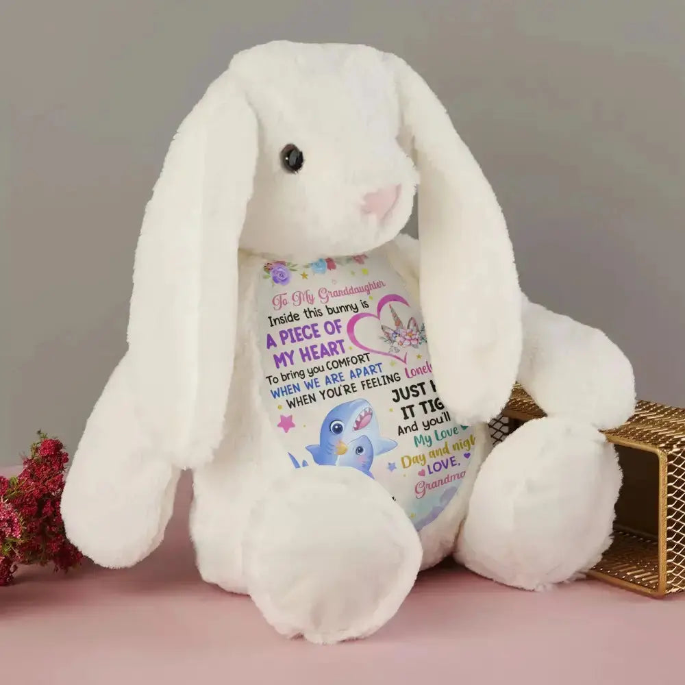 Personalized Granddaughter Daughter Sea Animals on Stuffed Bunny Duconspace