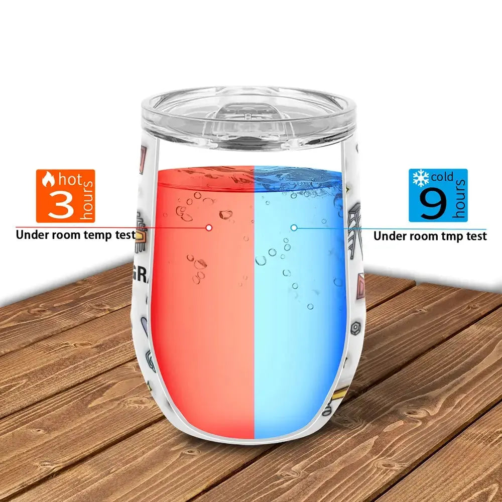 Grandkids Names on Wine Tumbler - Personalized Gift for Grandpa Duconspace