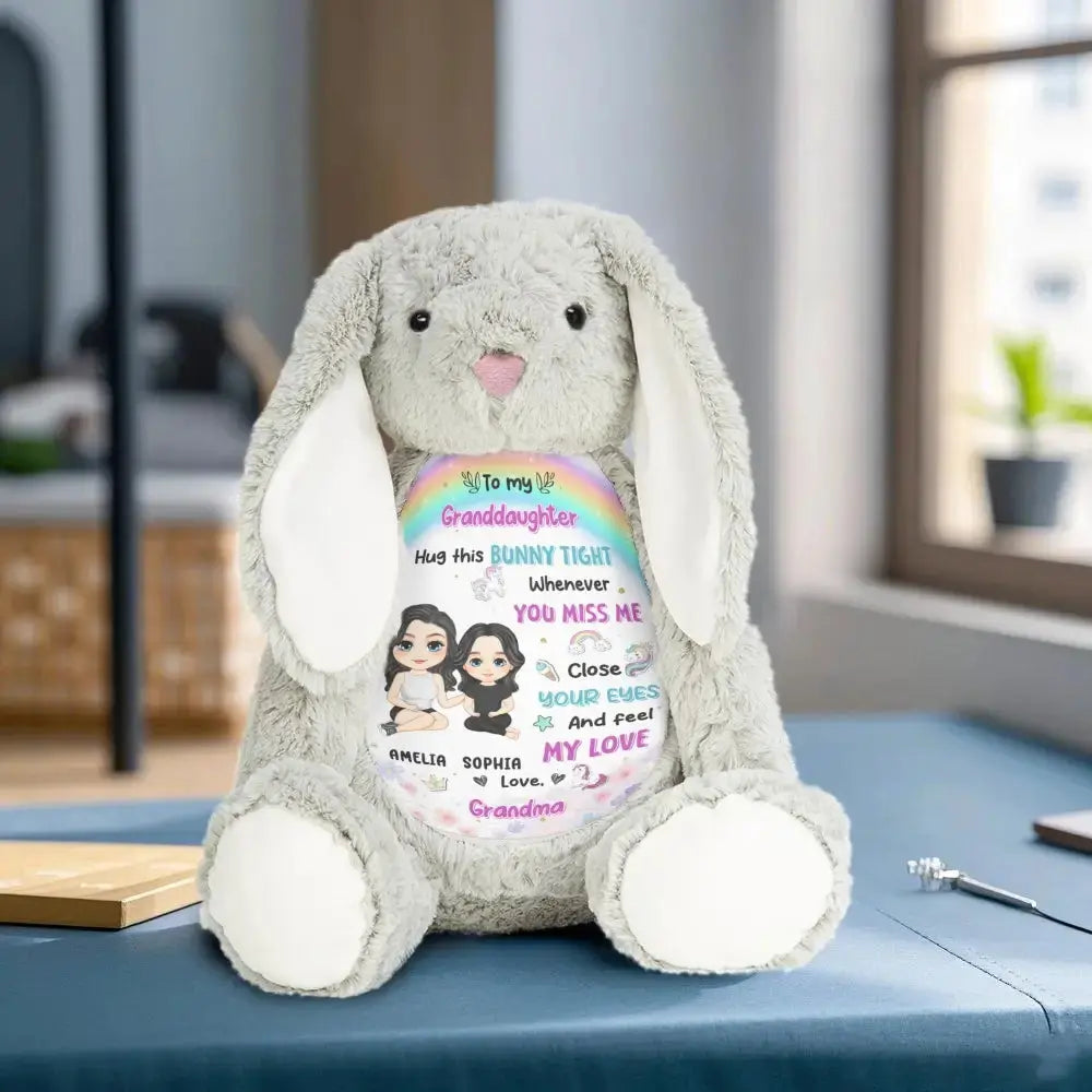 Grandma Hugged This Soft Bunny- Personalized Gift for Granddaughter Duconspace