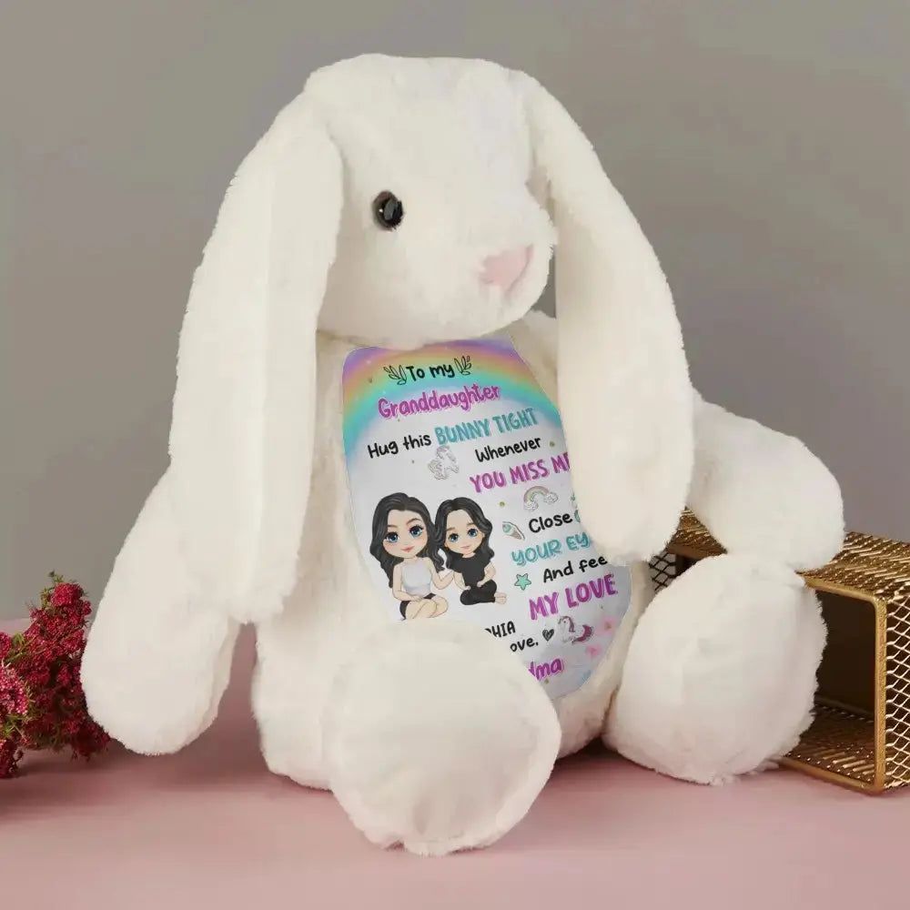 Grandma Hugged This Soft Bunny- Personalized Gift for Granddaughter Duconspace