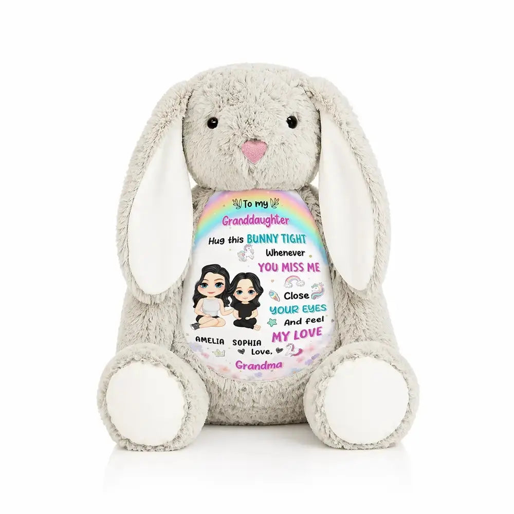 Grandma Hugged This Soft Bunny- Personalized Gift for Granddaughter Duconspace