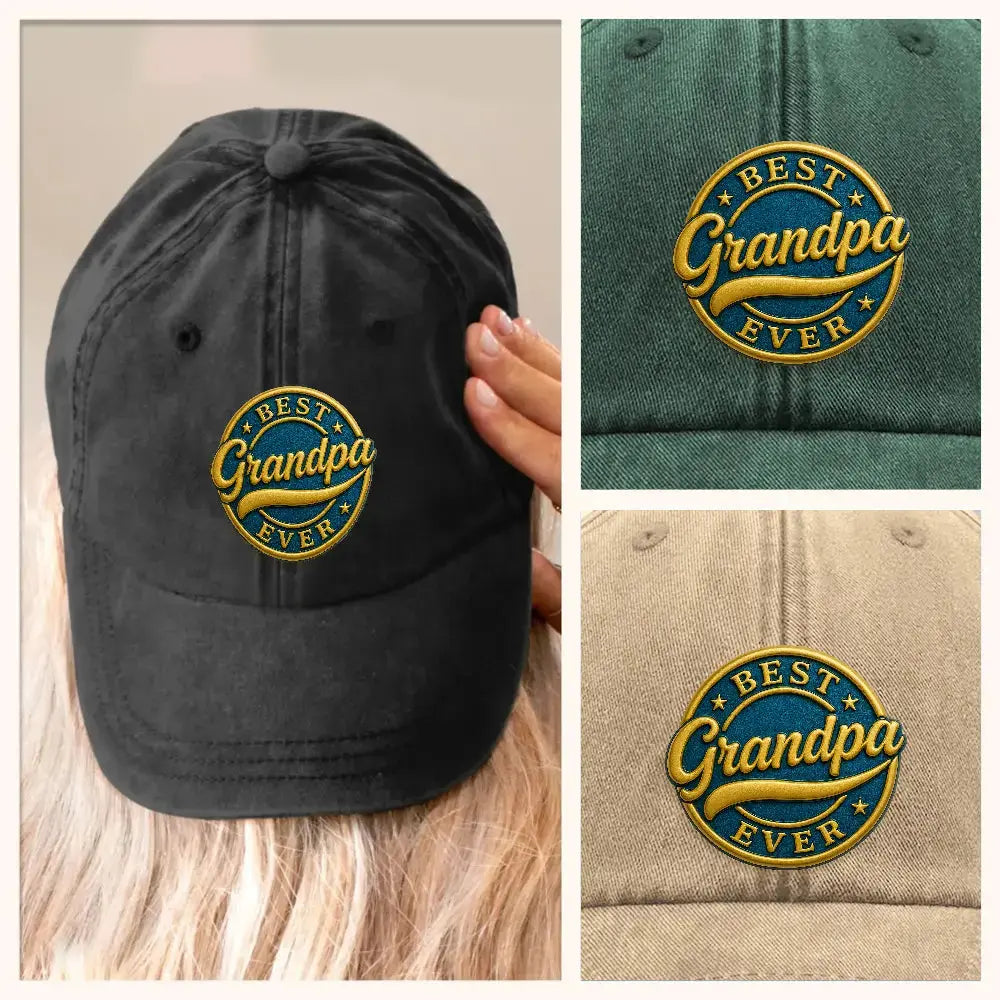Grandpa Hat, Personalized Gift for Grandpa, Best Grandpa Ever Hat Duconspace