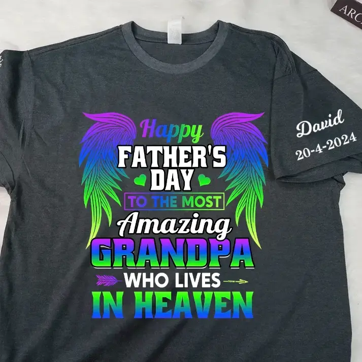 Grandpa In Heaven Shirt – Custom Memorial Tee Duconspace