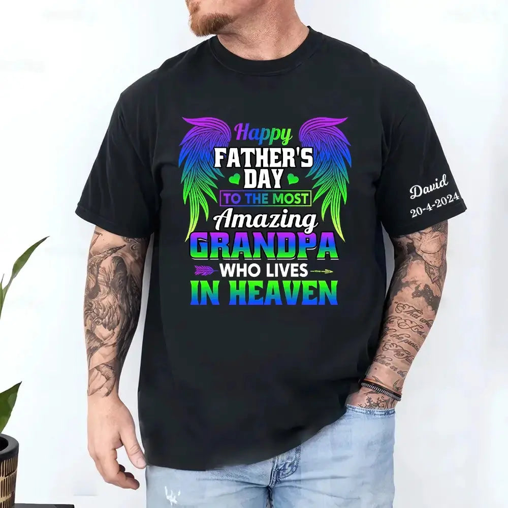 Grandpa In Heaven Shirt – Custom Memorial Tee Duconspace