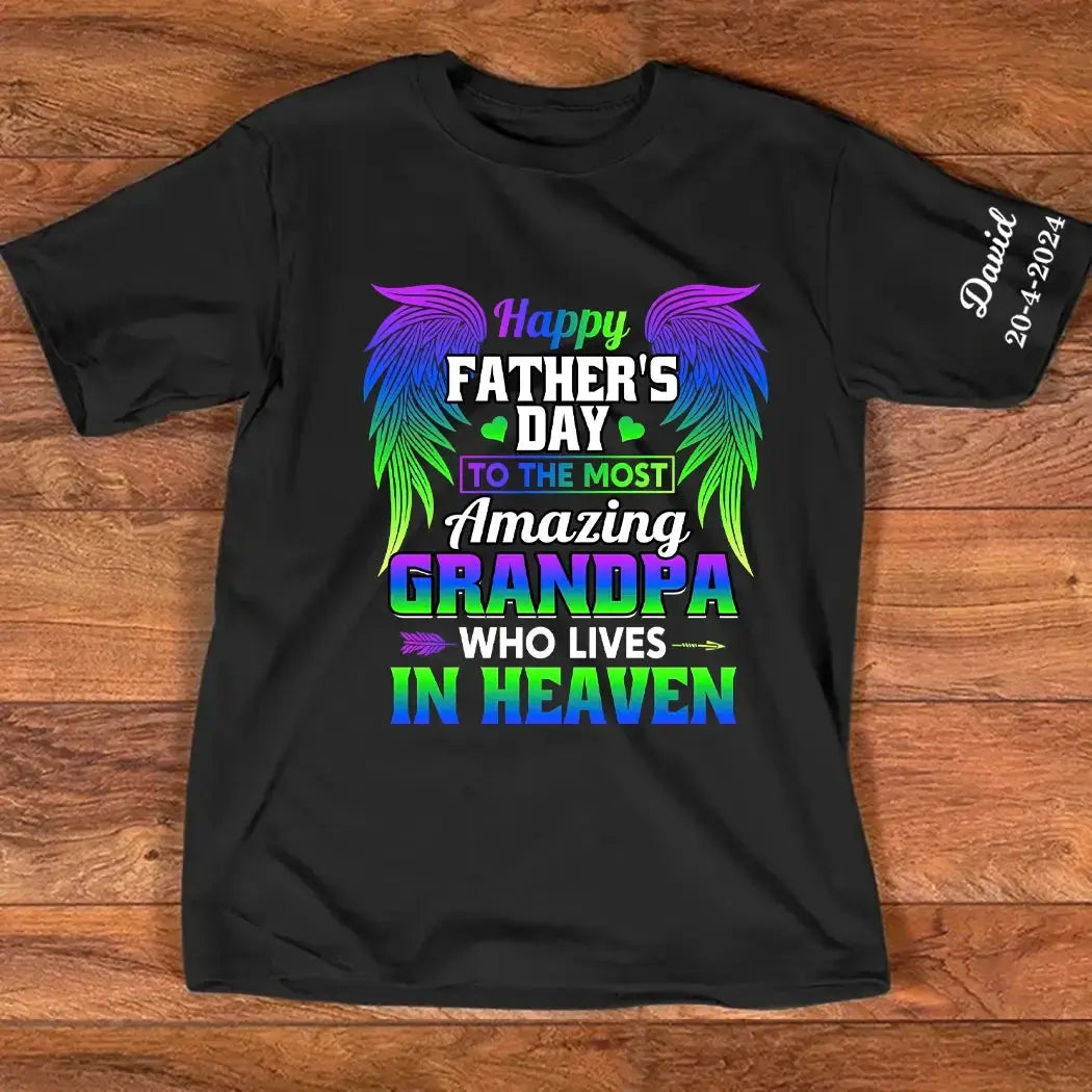 Grandpa In Heaven Shirt – Custom Memorial Tee Duconspace