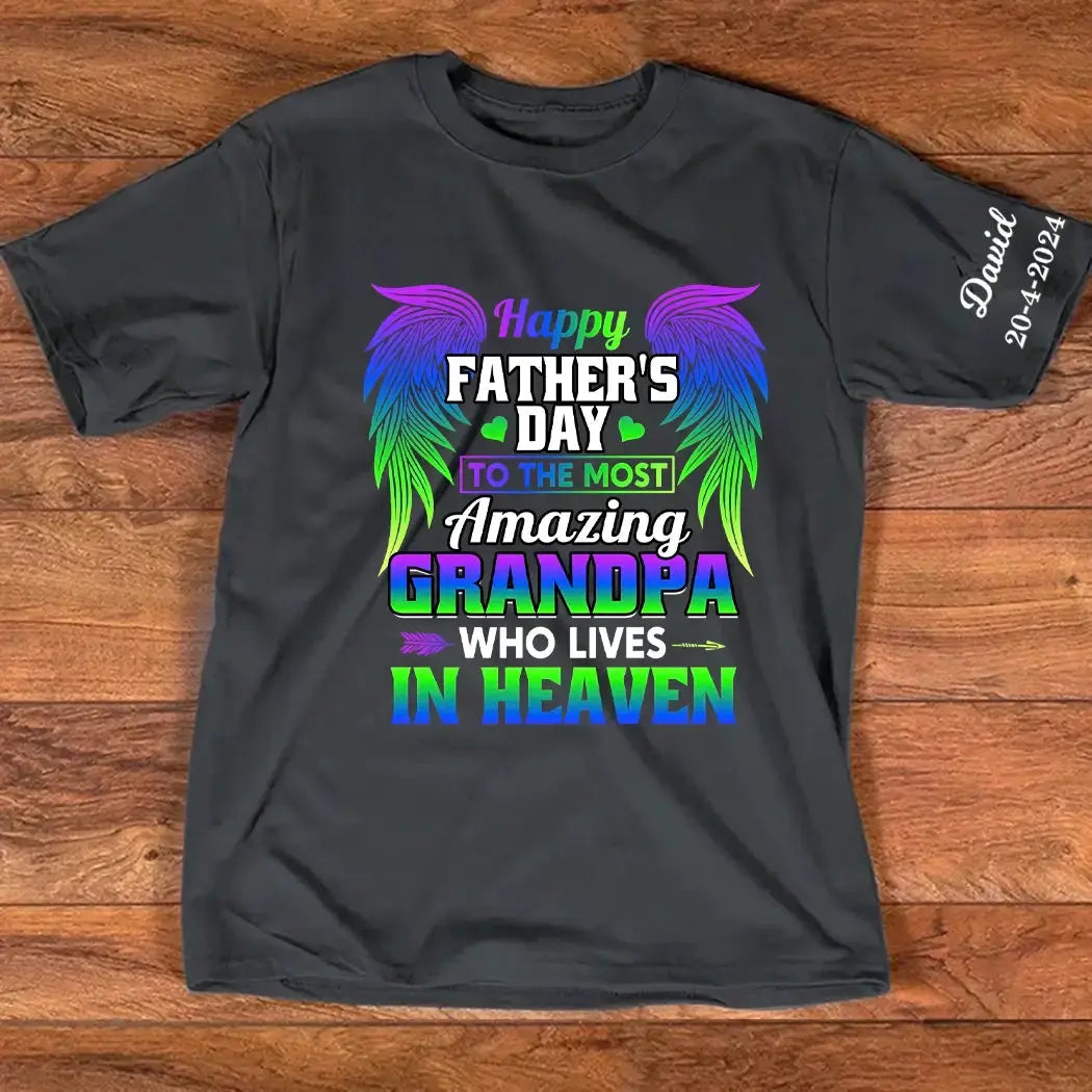Grandpa In Heaven Shirt – Custom Memorial Tee Duconspace