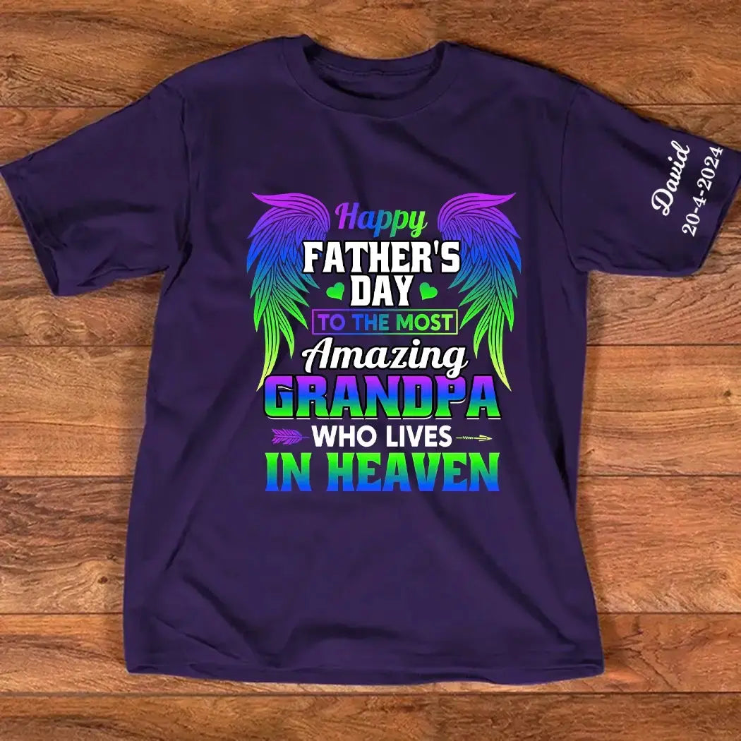 Grandpa In Heaven Shirt – Custom Memorial Tee Duconspace