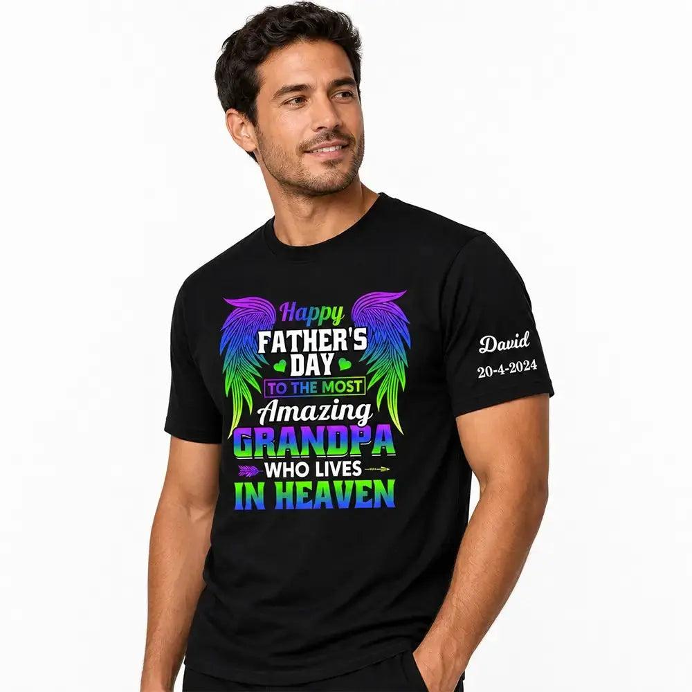 Grandpa In Heaven Shirt – Custom Memorial Tee Duconspace