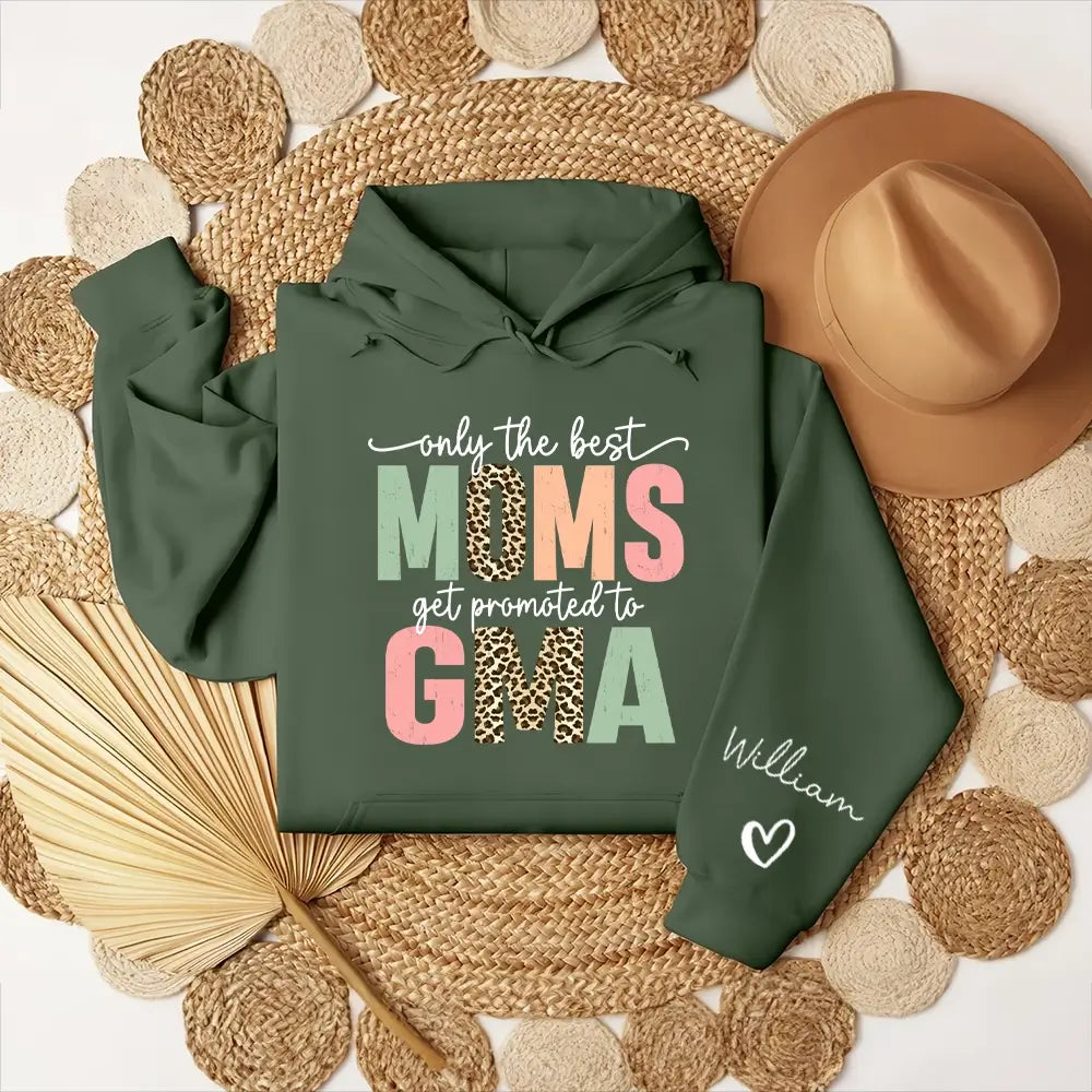 Great Moms Get Promoted to G-ma Custom Sweatshirt Gift for Grandma