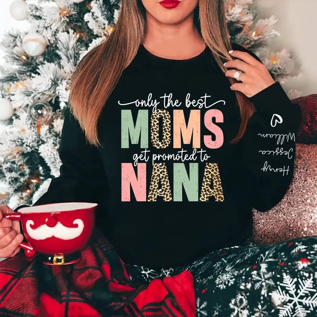 Great Moms Get Promoted to G-ma Custom Sweatshirt Gift for Grandma