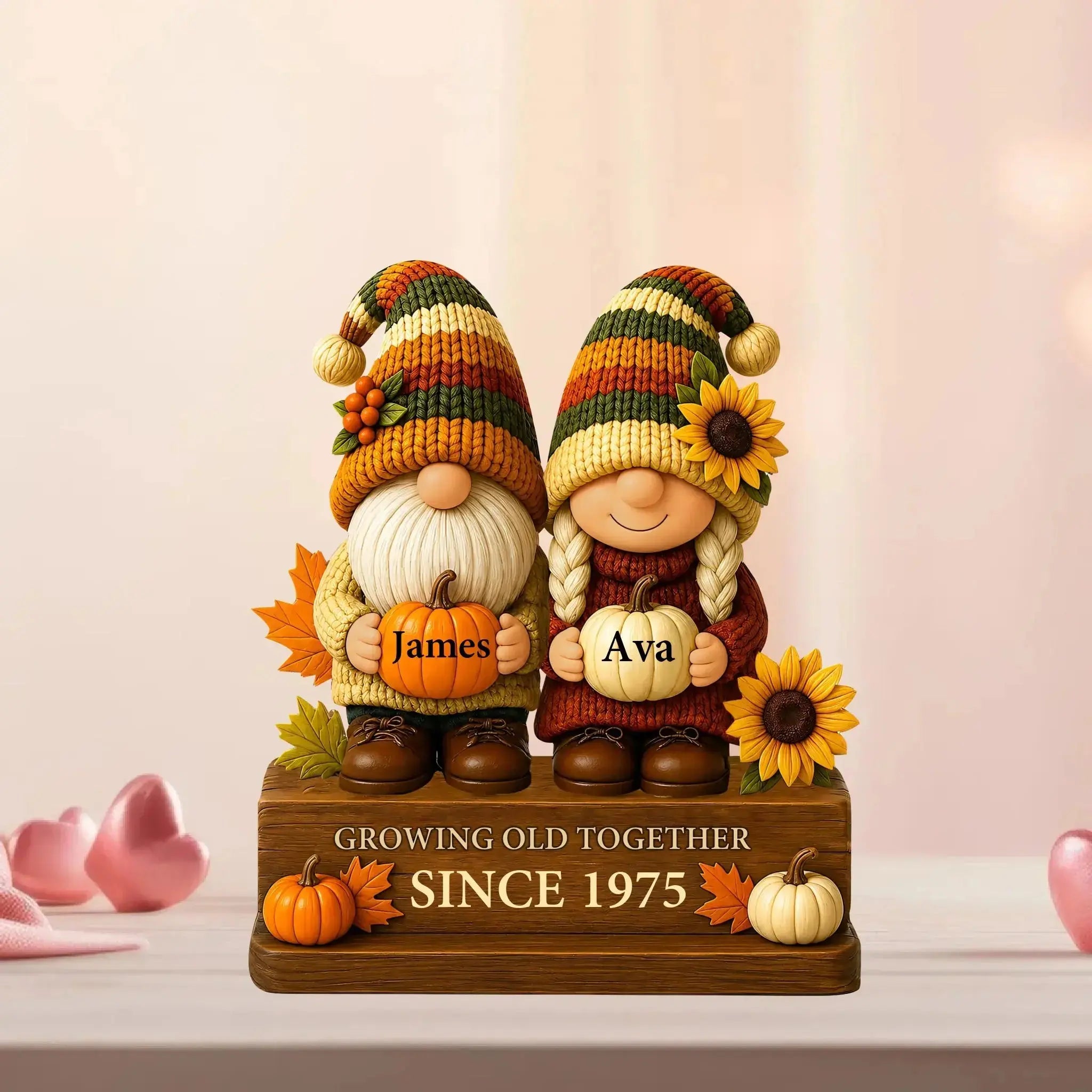 Growing Old Together Custom Wood Plaque Gift For Couples