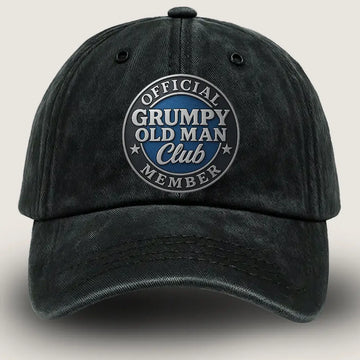 Grumpy Old Man Club Cap, Hat for Old People, Old Person Hat