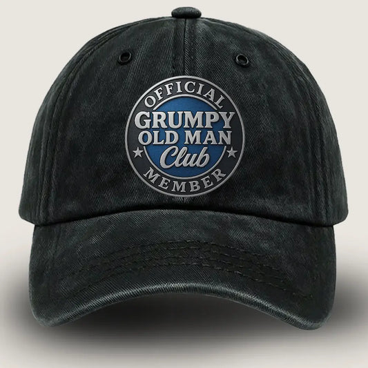 Grumpy Old Man Club Cap, Hat for Old People, Old Person Hat