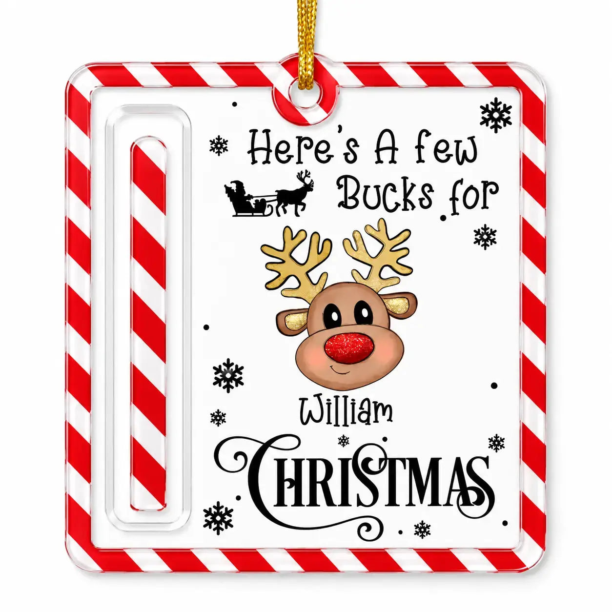 Here's A Few Bucks For Christmas Custom Ornament Duconspace