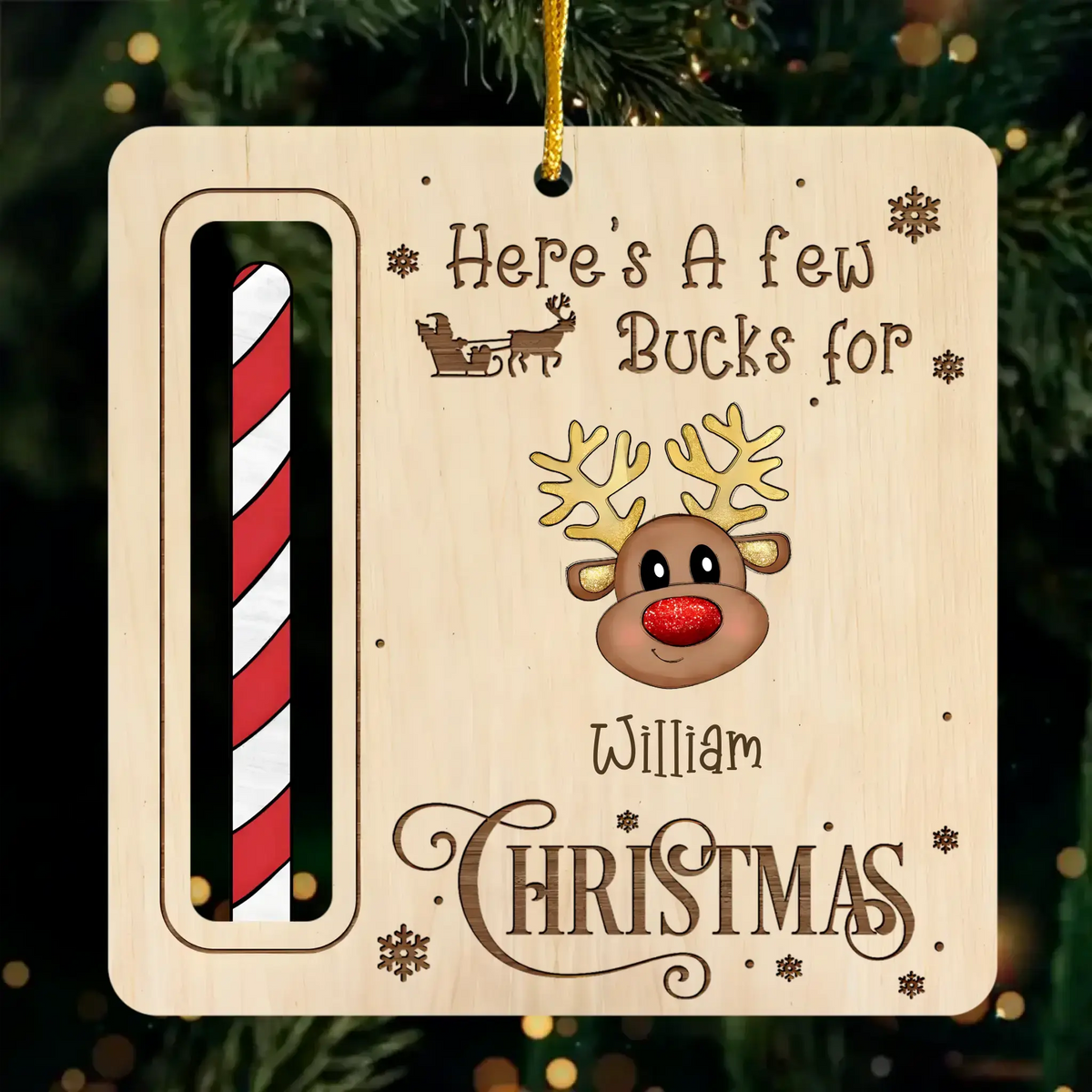 Here's A Few Bucks For Christmas Custom Ornament Duconspace