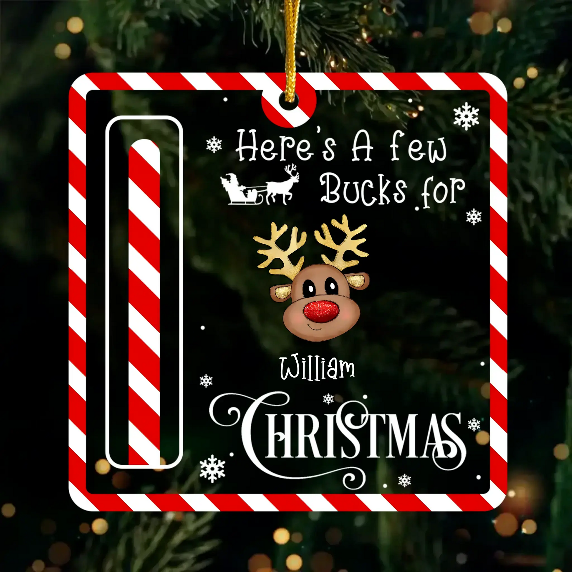 Here's A Few Bucks For Christmas Custom Ornament Duconspace
