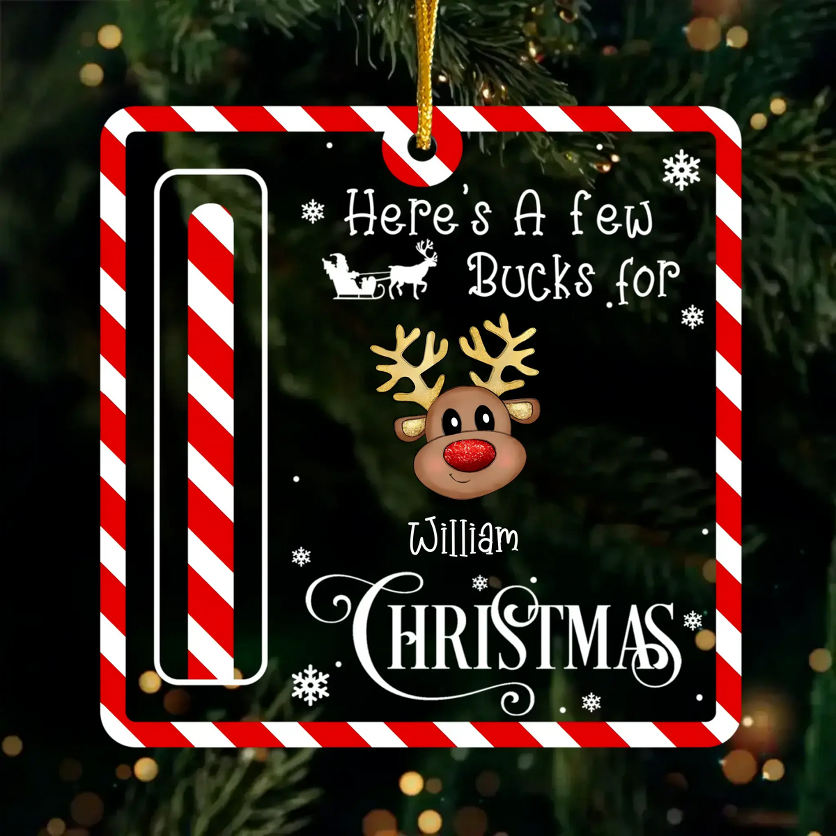 Here's A Few Bucks For Christmas Custom Ornament Duconspace
