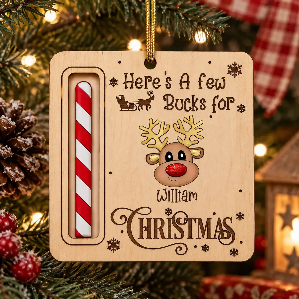 Here's A Few Bucks For Christmas Custom Ornament Duconspace