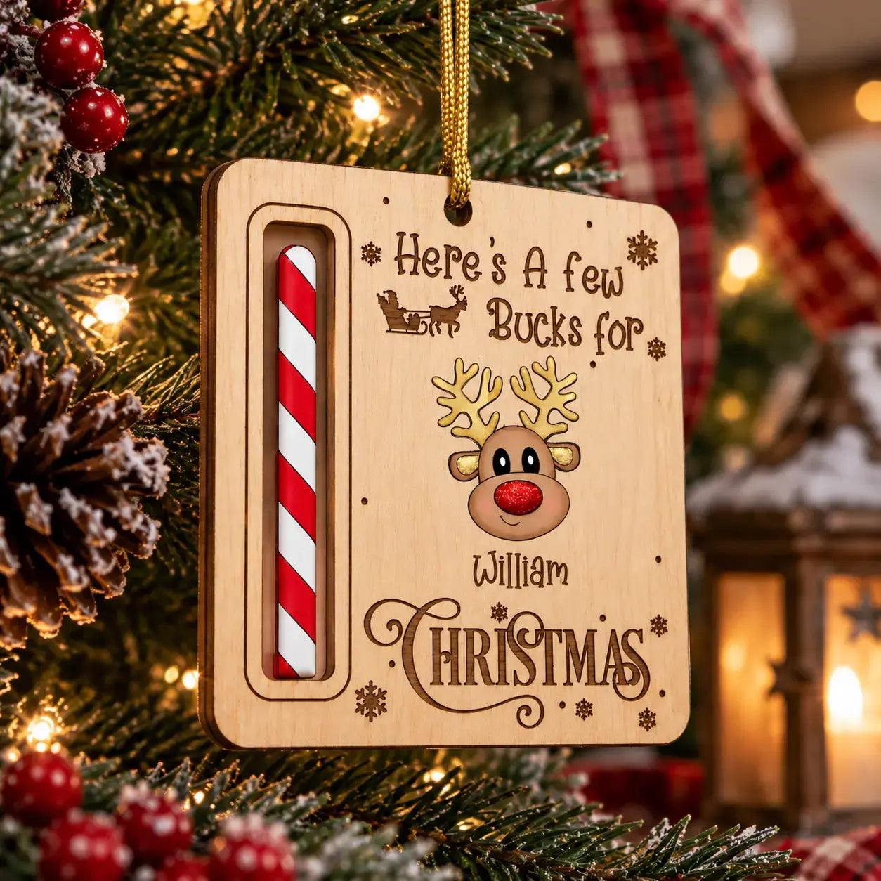 Here's A Few Bucks For Christmas Custom Ornament Duconspace