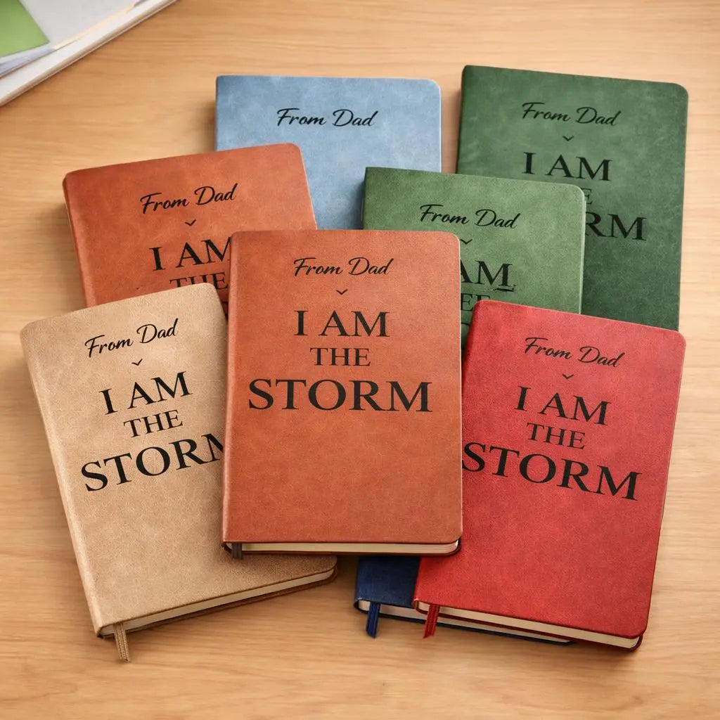 I Am The Storm Leather Journal – Gift From Dad Duconspace