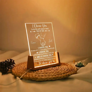 I Choose You Night Light - Personalized Gift for Couple Ducon Space