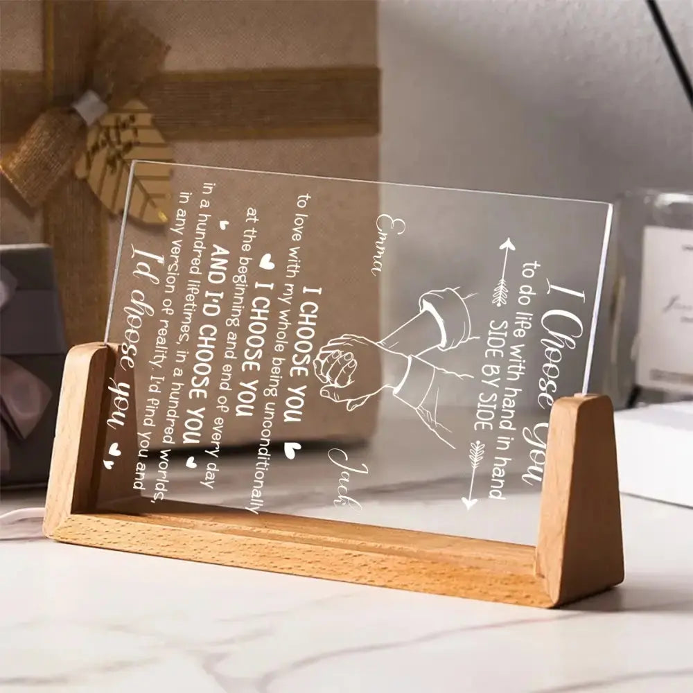 I Choose You Night Light - Personalized Gift for Couple