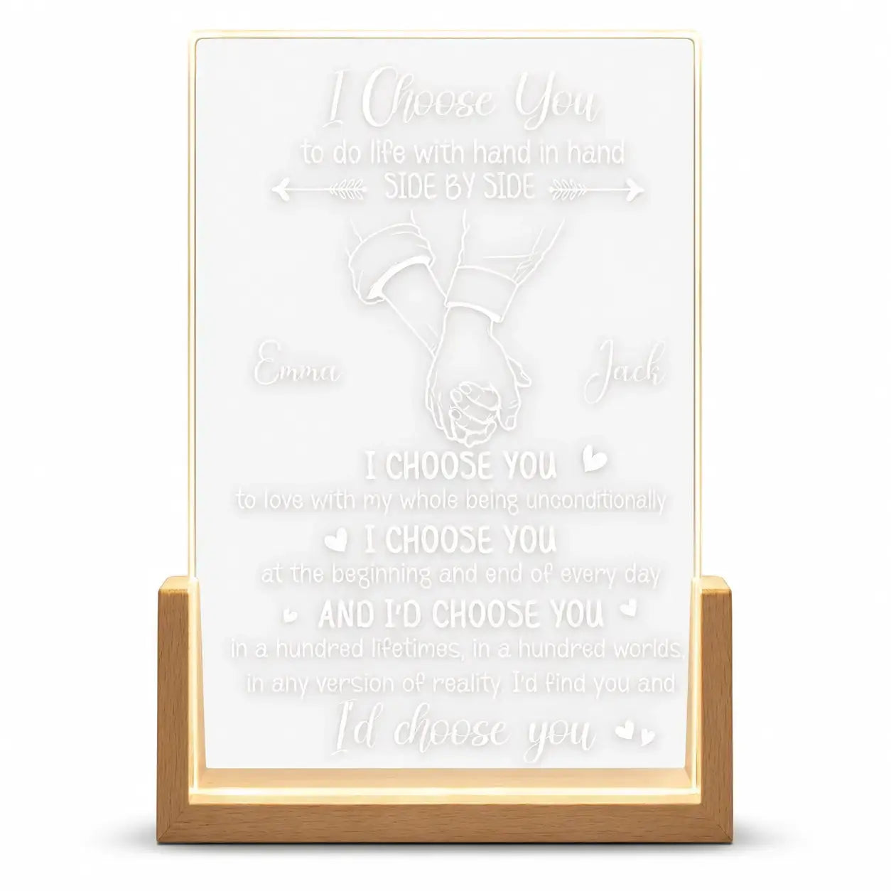 I Choose You Night Light - Personalized Gift for Couple