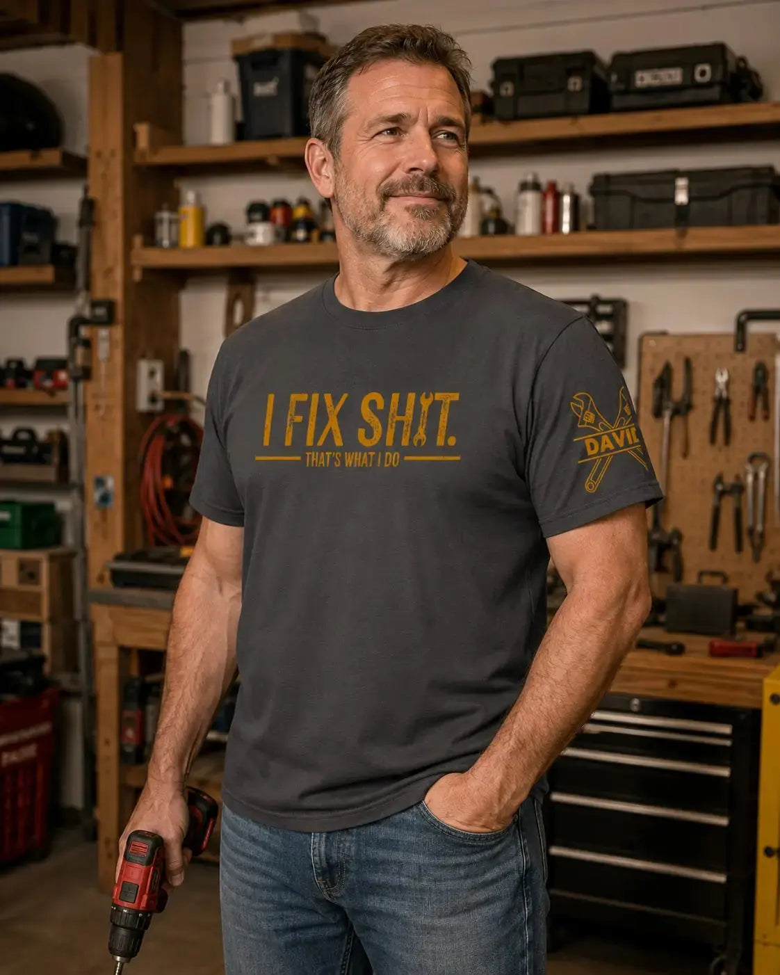 I Fix Sh!t That's What I Do Shirt - Personalized Gift for Dad, Grandpa