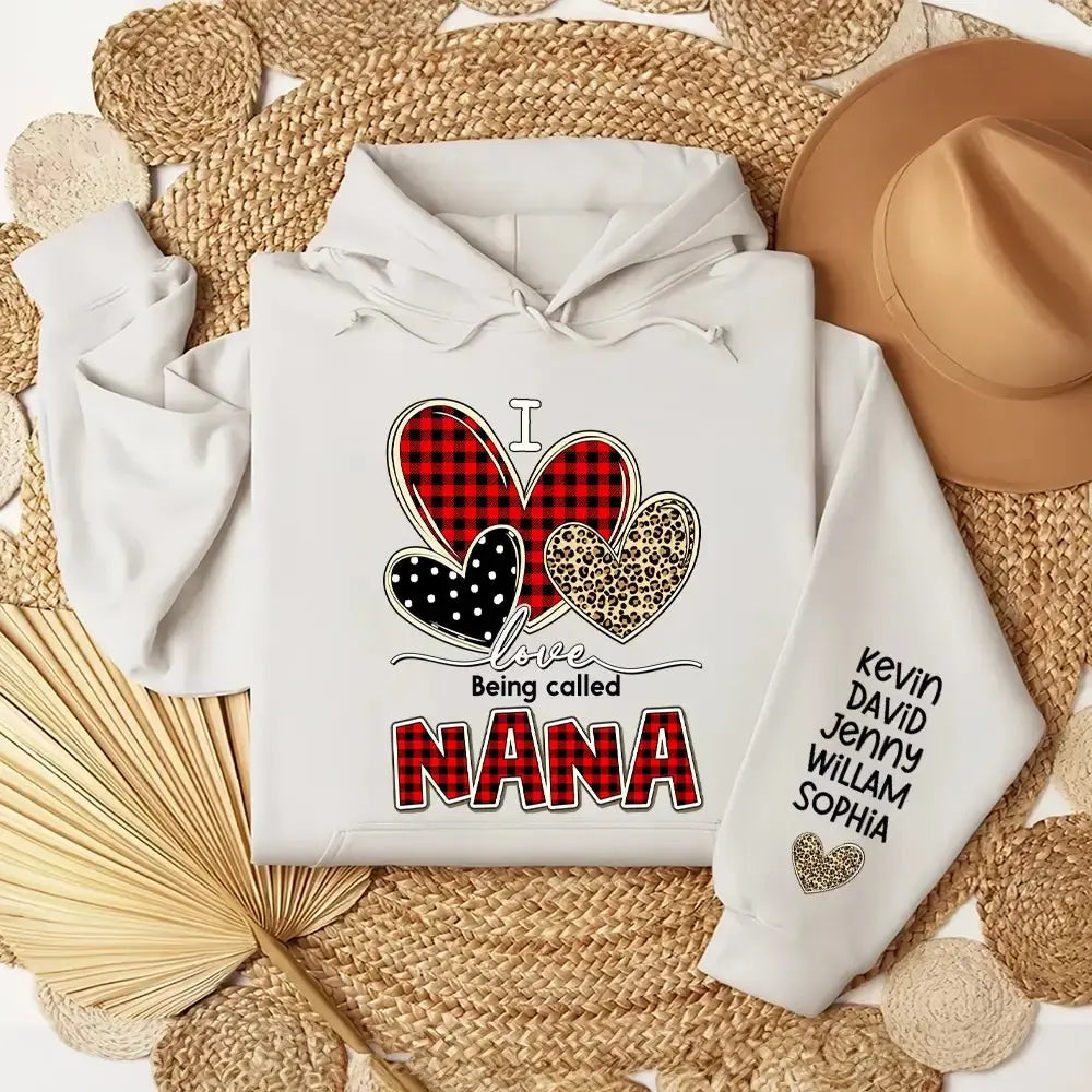 I Love Being Called Nana Sweatshirt - Personalized Gift for Grandma Duconspace