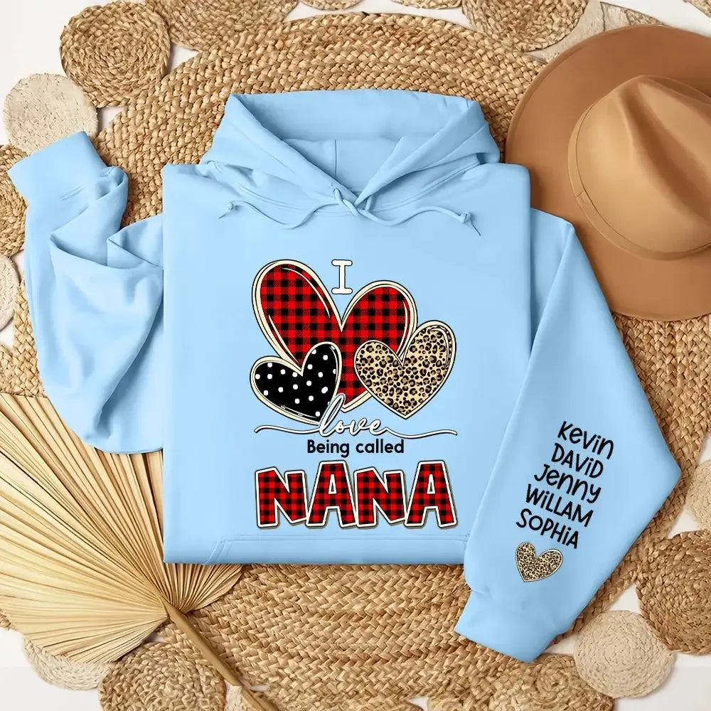 I Love Being Called Nana Sweatshirt - Personalized Gift for Grandma Duconspace