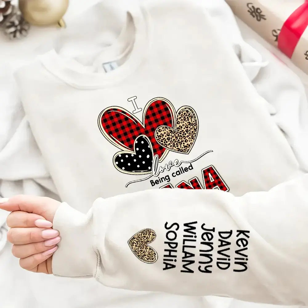 I Love Being Called Nana Sweatshirt - Personalized Gift for Grandma Duconspace