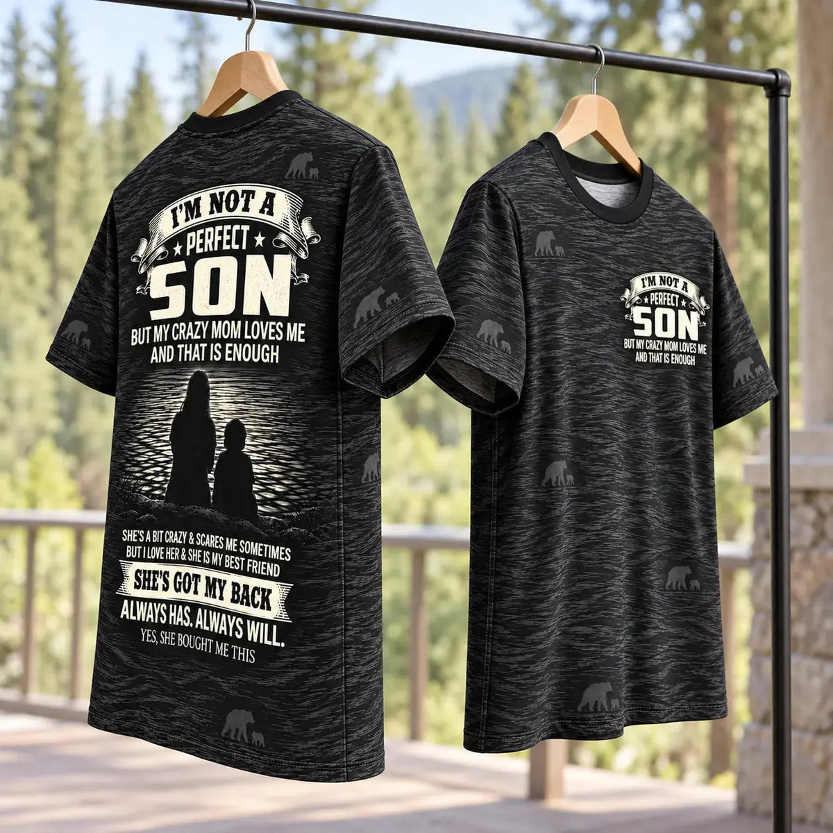 I'm Not a Perfect Son AOP T-Shirt – Funny Gift from Mom Duconspace