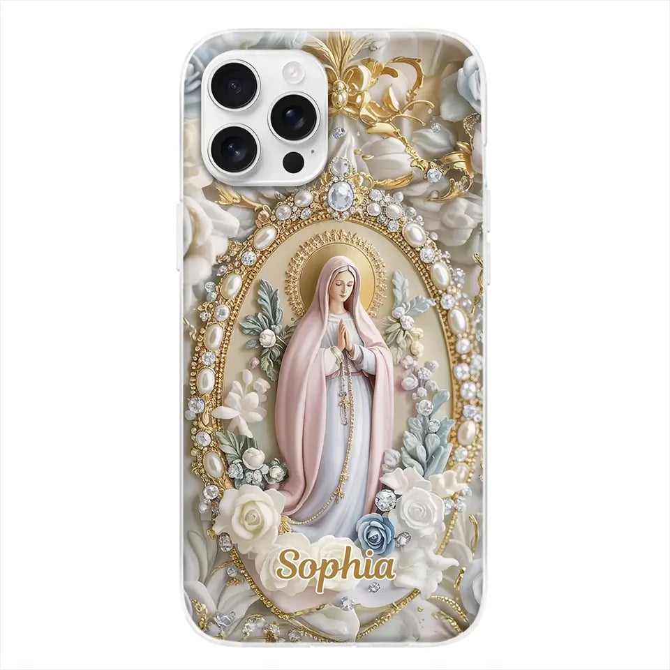 In Love and Faith Forever United – Family Personalized 3D Inflated Effect Clear Phone Case, Custom Gift for Yourself, Best Friends, Siblings & Family Members