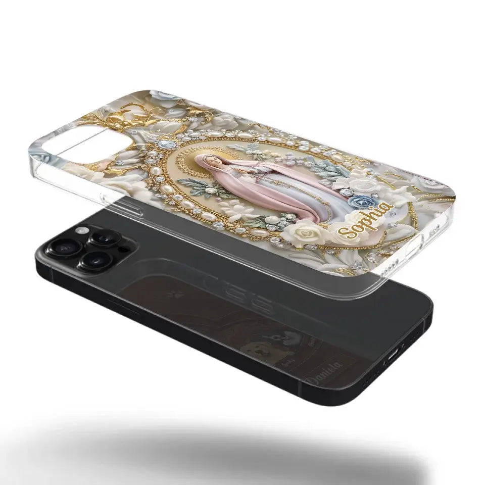 In Love and Faith Forever United – Family Personalized 3D Inflated Effect Clear Phone Case, Custom Gift for Yourself, Best Friends, Siblings & Family Members