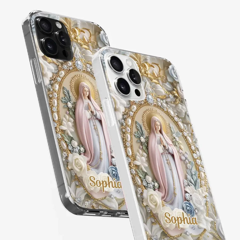 In Love and Faith Forever United – Family Personalized 3D Inflated Effect Clear Phone Case, Custom Gift for Yourself, Best Friends, Siblings & Family Members