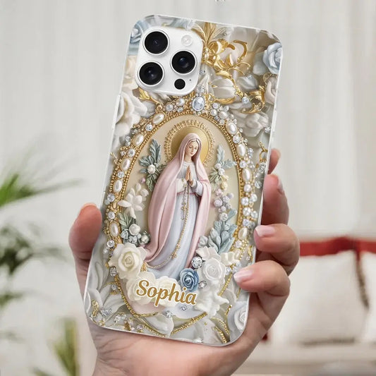 In Love and Faith Forever United – Family Personalized 3D Inflated Effect Clear Phone Case, Custom Gift for Yourself, Best Friends, Siblings & Family Members