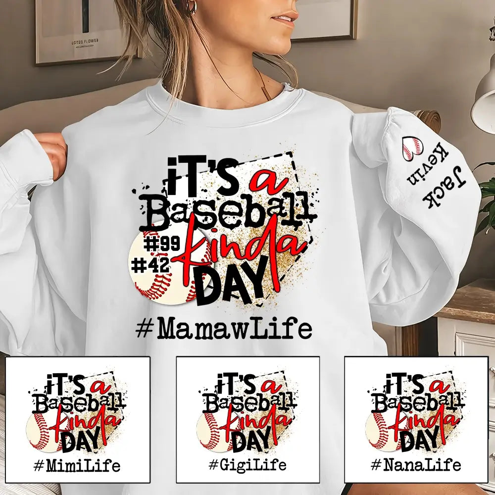 Its a Baseball Kinda Day - Personalized Mamawlife Sweatshirt