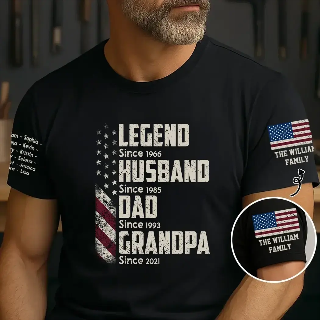 Legend Husband Dad Grandpa Since Shirt - Personalized Gift for Dad, Grandpa Duconspace