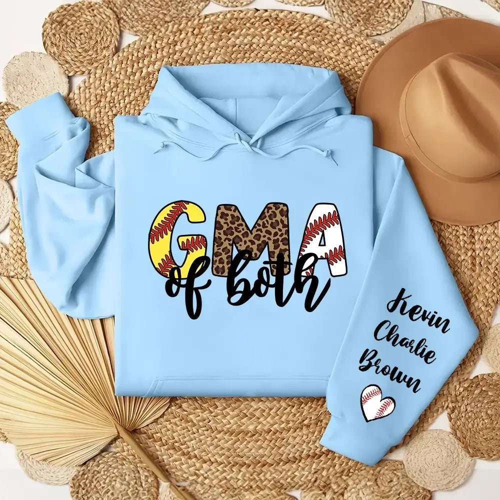 Leopard Nana Of Both Baseball Softball Grandma Mother's Day Sweatshirt
