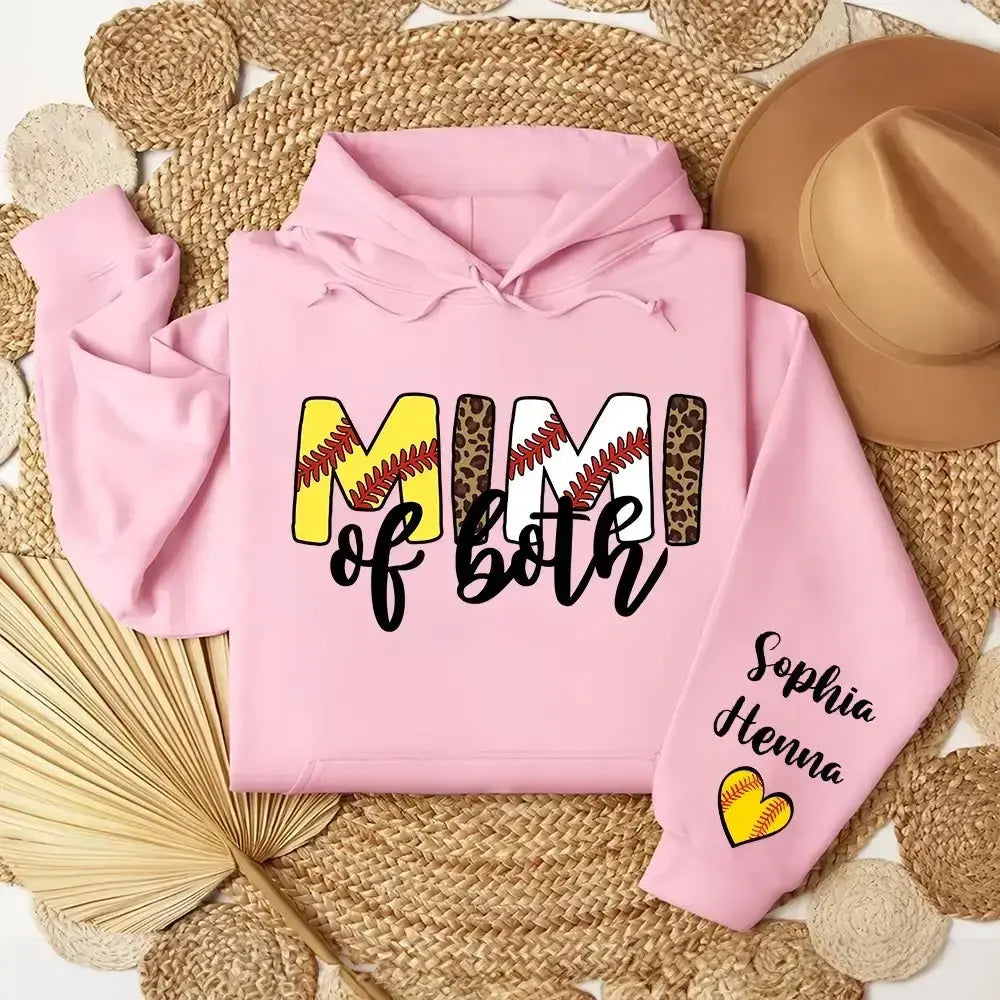 Leopard Nana Of Both Baseball Softball Grandma Mother's Day Sweatshirt Duconspace