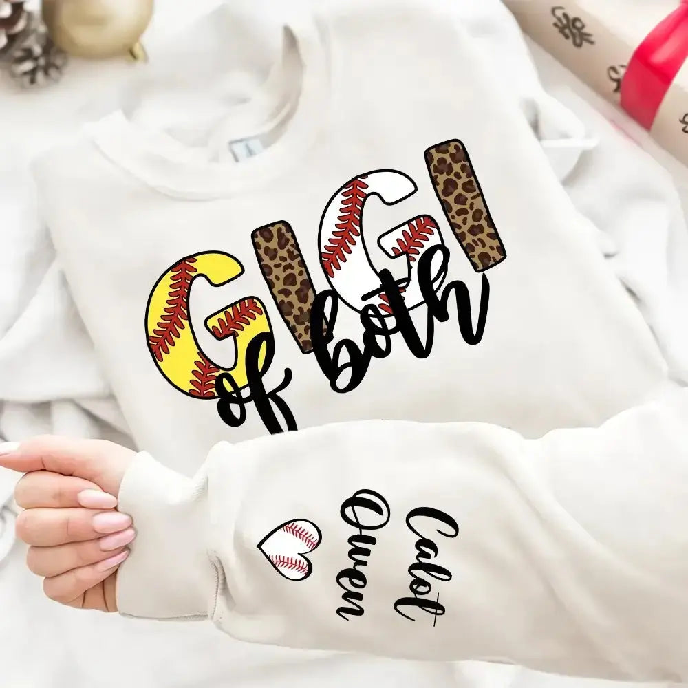 Leopard Nana Of Both Baseball Softball Grandma Mother's Day Sweatshirt Duconspace