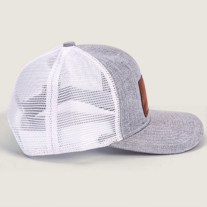 Limited Edition Dad Hat – Leather Patch Trucker Cap, Personalized Gift for Dad, Father's Day
