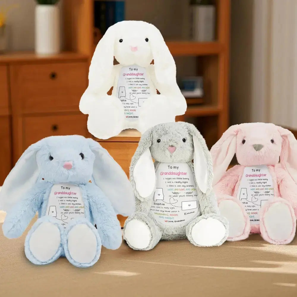 Long Distance Drawing Stuffed Bunny - Personalized Gift From Grandma Duconspace