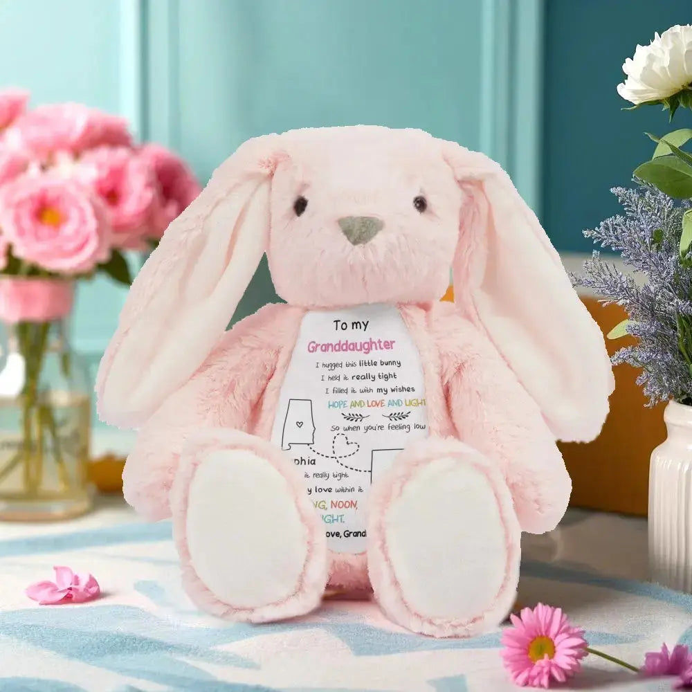 Long Distance Drawing Stuffed Bunny - Personalized Gift From Grandma Duconspace