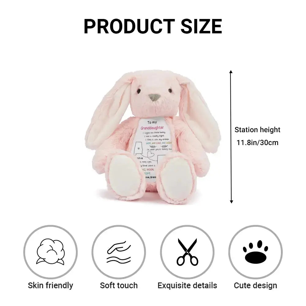 Long Distance Drawing Stuffed Bunny - Personalized Gift From Grandma Duconspace