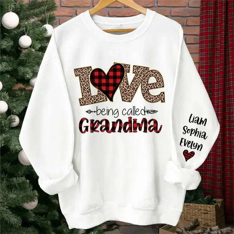 Love Being Called Grandma Sweatshirt, Christmas Nana Sweatshirt, Custom Grandma Claus Christmas Sweatshirt & Hoodie Dreamship