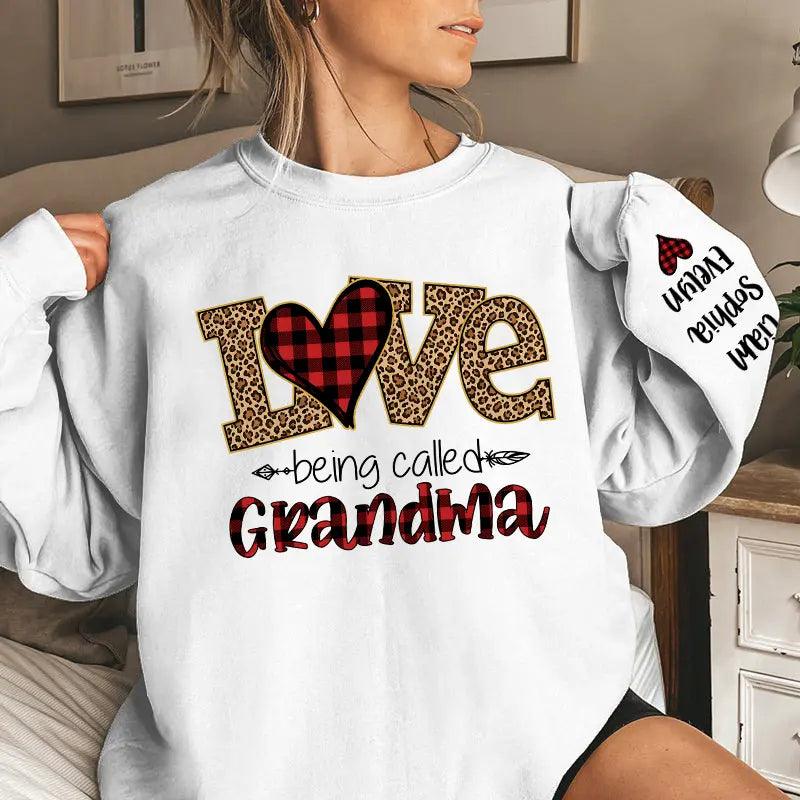 Love Being Called Grandma Sweatshirt, Christmas Nana Sweatshirt, Custom Grandma Claus Christmas Sweatshirt & Hoodie