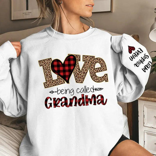 Love Being Called Grandma Sweatshirt, Christmas Nana Sweatshirt, Custom Grandma Claus Christmas Sweatshirt & Hoodie